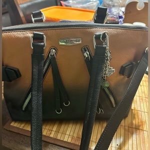 Harley Davidson orange an black leather purse